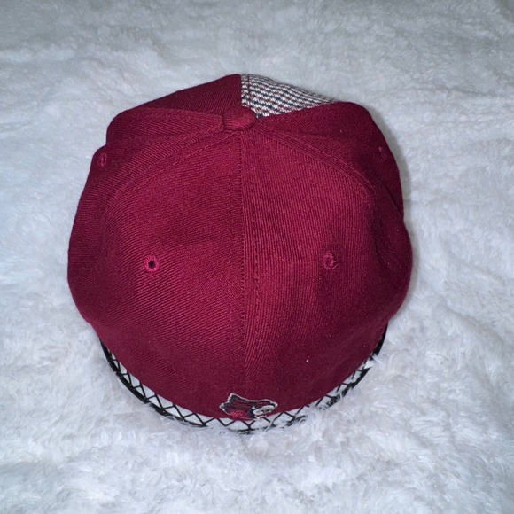 Zephyr Sample Hat Cap Fitted 7 1/2‎ Maroon Red Plaid NCAA Louisville cardinals - Picture 2 of 5